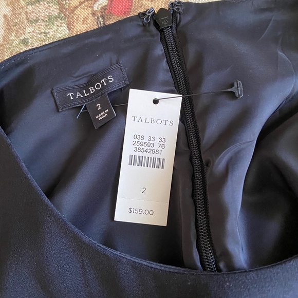 NWT Talbots Little Black Dress, size 2 - Picture 5 of 7